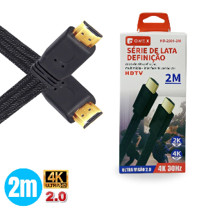 CABO HDMI 2.0 4K 2M ULTRA HD 19P FLAT REVESTIDO ONE-X HD-2501-2M
