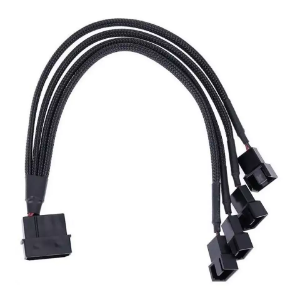 CABO ADAPTADOR DE ENERGIA MOLEX 1 IDE ENERGIA X 4 SAIDA PARA COOLER FAN 2 A 4 PINOS 25CM EM MALHA