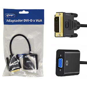 ADAPTADOR CONVERSOR DVI MACHO 25 PINOS VGA FEMEA 15 PINOS KNUP KP-AD108