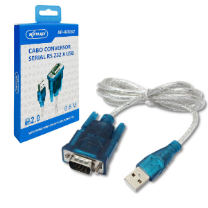 CABO ADAPTADOR SERIAL RS232 DB9 X USB PC NOTEBOOK 80CM KNUP KP-AD152 KP-AD007