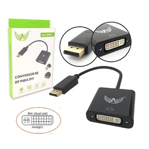 ADAPTADOR DISPLAYPORT MACHO X DVI FEMEA ( 24+5 ) AU-8807 ALTOMEX