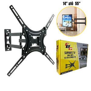 SUPORTE TV BI-ARTICULADO DE METAL DE 14 A 55 POLEGADAS FBG-3403
