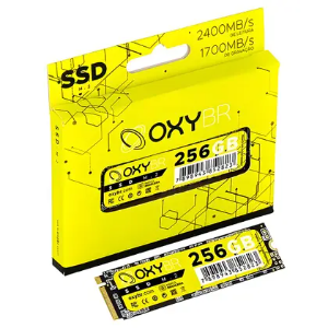 SSD M2 NVME 2280 256GB LEITURA 2.400MB/S GRAVAÇÃO 1.700MB/S OXYBR