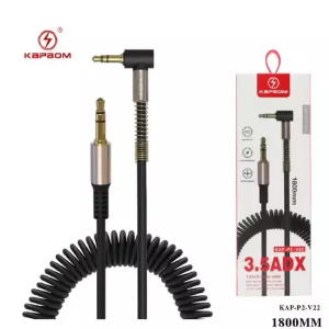 CABO AUXILIAR P2 X P2 ESPIRAL 90 1.8M EMBORRACHADO KAP-P2-V22 - KAPBOM