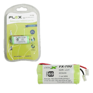 BATERIA TELEFONE SEM FIO FLEX FX-70U 600MAH