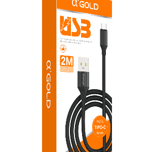 CABO USB 3.0 PARA TIPO-C 5.0A 2M CB05-3 A'GOLD