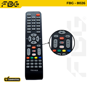 CONTROLE REMOTO TV TOSHIBA TCL C/NETFLIX SMART FBG-8026