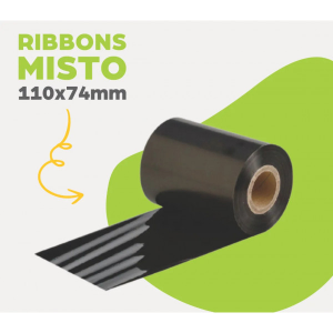 FITA RIBBON CERA 110MM X 74 METROS PARA IMPRESSORA DE ETIQUETA
