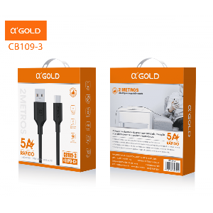 CABO USB PARA TIPO-C 2.0M 5.0A CB109-3 A'GOLD