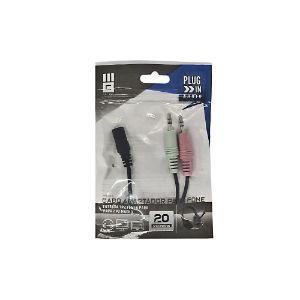 CABO ADAPTADOR P/FONE ENTRADA 1 P3 FEMEA X 2 P2 MACHO MB71163 GB51163