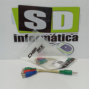 ADAPTADOR CABO P3 MACHO ESTEREO X 3 RCA FEMEA 16CM CHIPSCE 123