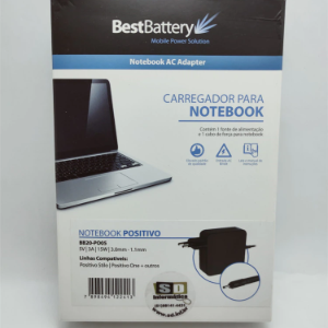 CARREGADOR NOTEBOOK BB20-PO05 POSITIVO STILO 15W 3.0 5V PONTA FINA 1.1MM BESTBATTERY
