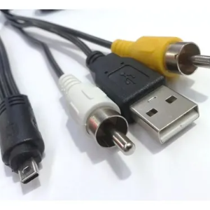 CABO USB VMC-15CSR1 CAMERA SONY MICRO USB 8 PINOS X 2 RCA AV EXBOM