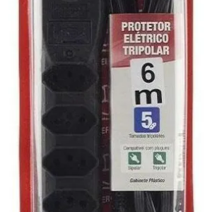 FILTRO DE LINHA RÉGUA PROTETOR COM 5 TOMA BIV 6.0M 7203 FORCE LINE