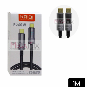 CABO DE DADOS TYPE-C/TYPE-C 1000MM KD-2520CC
