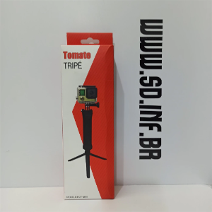 MINI TRIPE FLEXIVEL E BASTÃO DE SELFIE MZP-003 TOMATE